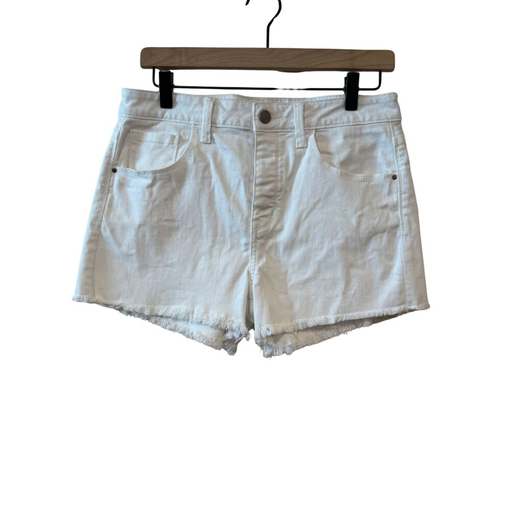 Treasure & Bond White Denim Foster Boyfriend High Rise Cut Off Shorts Size 28